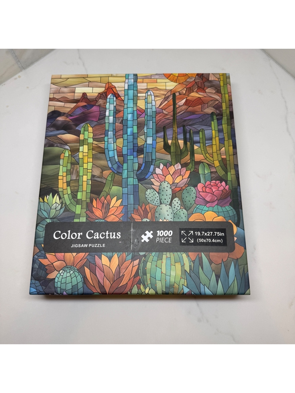 Color Cactus 1000 Piece Jigsaw Puzzle